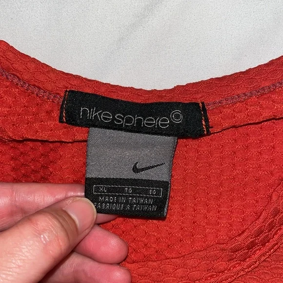 Nike sphere Classic Red Orange Men's short sleeve Shirt size XL - Picture 4 of 7